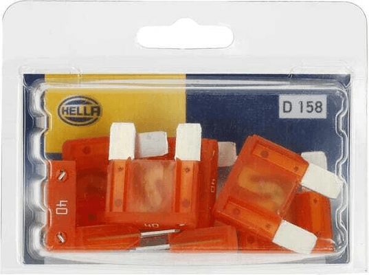 Pièces agricoles - Eclairage - Fusible lame maxi 40A longueur 34,1mm orange pack 10x Hella