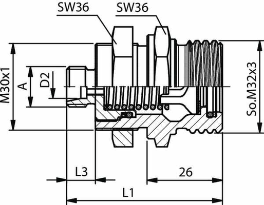 Pièces agricoles - Hydraulique - Manchon accouplement 12L