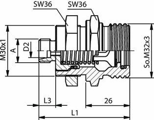 Pièces agricoles - Hydraulique - Manchon accouplement 12L