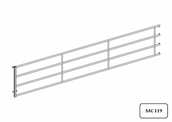 Materiels - Cage de contention - PACK DE 6 ARRIERES EX4 6/7M L.5.50M