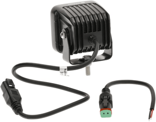 Pièces agricoles - Eclairage - Lampe de travail indirecte LED, 40W, 4800lm, carrée, 12/24V, blanche, 81x82,5x67,5mm prise Deutsch, faisceau étroit, 4LED