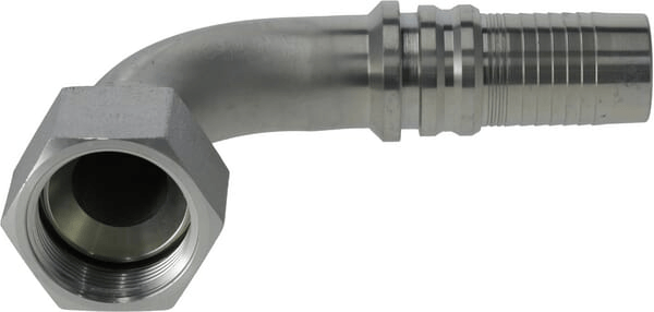 Pièces agricoles - Hydraulique - Raccord à sertir 4SH-DN32-1,5/8" UNF-90°