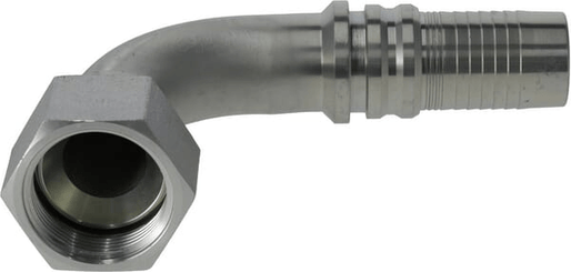 Pièces agricoles - Hydraulique - Raccord à sertir 4SH-DN32-1,5/8" UNF-90°