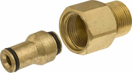 Pièces agricoles - Hydraulique - Adaptateur K-Lock filetage femelle TR22 x filetage mâle M22x1,5, laiton