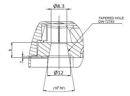 Pièces agricoles - Pièce divers - Bras d'essuie-glace double, 605mm, conique, M8