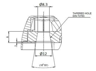 Pièces agricoles - Pièce divers - Bras d'essuie-glace double, 605mm, conique, M8