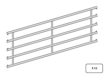 Materiels - Cage de contention - PACK DE 12 ARRIERES DOUBLEX EX5  L.2.90M