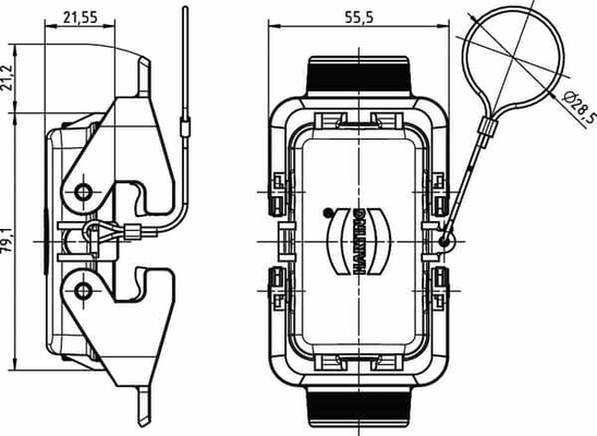 Pièces agricoles - Pièce Pulvérisateur - Couvercle 10B avec 2 leviers, métal
