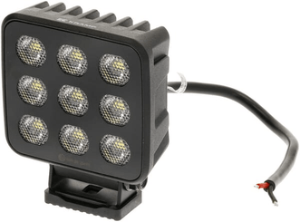 Pièces agricoles - Eclairage - Phare de travail LED, 90W, 6800lm, carrée, 12/24V, blanche, 108x120,7x52,7mm Deutsch prise, faisceau large, 18 LED