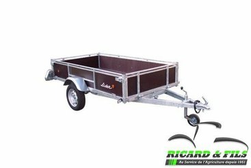 Materiels - Remorque voiture - REMORQUE LIDER COTES BOIS 251x133x40  1 essieu PTAC : 500 kg