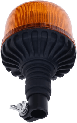 Pièces agricoles - Eclairage - Gyrophare LED, 20W, 12-24V, ambre, montage sur poteau flexible, Ø 126mm x201mm