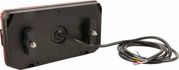 Pièces agricoles - Eclairage - Feu arrière LED rectangle gauche 12-24V, 242x134x36.5mm, Kramp