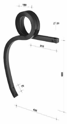 Pièces agricoles - Travail du sol - Dent carrée 40x40x680 G.