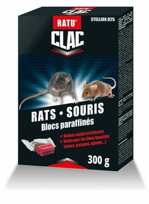 Pièces agricoles - Cloture,Jardin & Sylviculture - Bloc appât raticide prêt à l'emploi 300gr