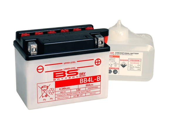 Pièces Quad & Motos - Electrique - Batterie BS BATTERY Haute-performance avec pack acide - BB4L-B