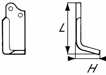 Pièces agricoles - Travail du sol - Lame de fraise d. Agria