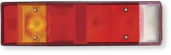 Feu arrière droit avec feu d'encombrement latéral multifonction type Daf clignotant BA15S 21W, Stop BA15S 21W, recul BA15S 21W,