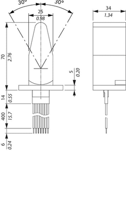 Pièces agricoles - Electricité - Joystick 25-75 % Vdc (R5k)