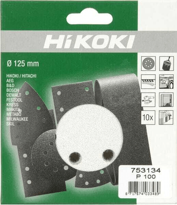 Outils - Outils divers - Disque abrasif Ø125mm k100 10 pièces blanc