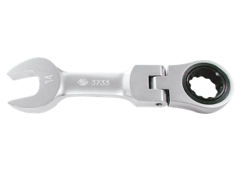 Outils - Outils divers - Clé mixte à cliquet tête inclinable courte 14mm