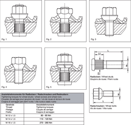 Pièces agricoles - Pièce divers - Boulon de roue complet