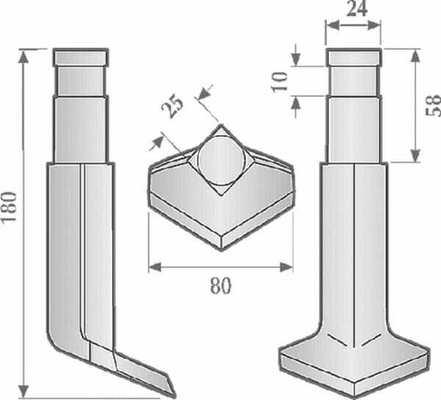 Pièces agricoles - Travail du sol - Dent de herse rotative