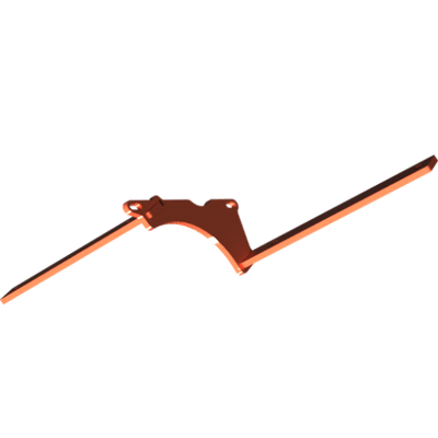 Pièces agricoles - Pièce divers - Wiper holder chassis left -coaeted-