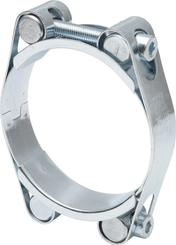 Pièces agricoles - Fasteners - Collier de serrage, 75-85 mm double boulon, double bande DIN912 zingué Kramp