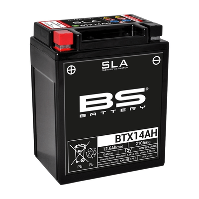 Pièces Quad & Motos - Electrique - Batterie BS BATTERY SLA sans entretien activé usine - BTX14AH/BB14-A2/B2