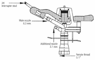 Pièces agricoles - Hydraulique - Arroseur-canon régl. V65 fe 1"