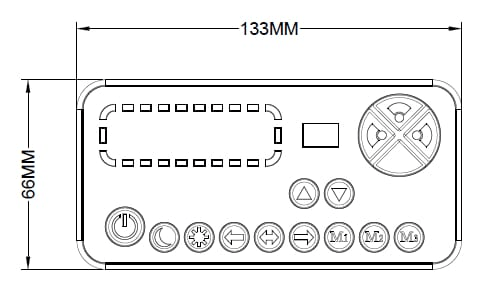 Pièces agricoles - Eclairage - Barre lumineuse LED, 100/200W, 12-24V, ambre, à visser, 767x89x280 mm TA2