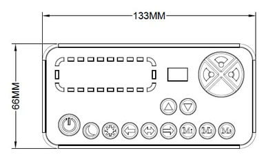 Pièces agricoles - Eclairage - Barre lumineuse LED, 100/200W, 12-24V, ambre, à visser, 767x89x280 mm TA2