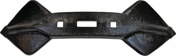 Pièces agricoles - Travail du sol - Soc double cœur Ø12 E45/75 noir