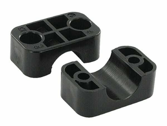 Pièces agricoles - Hydraulique - Demi-coq. noire lisse A3 23mm