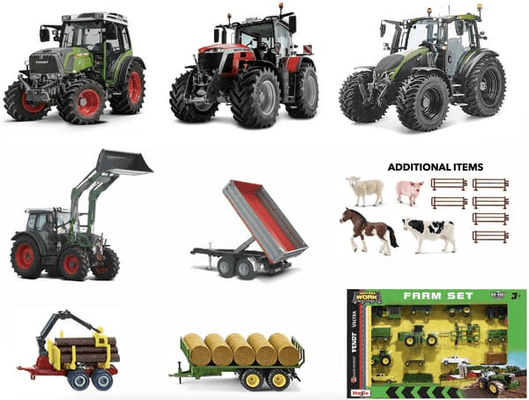 Loisirs - Jouets - Jeu de tracteur agricole Fendt mini work machine (12x)