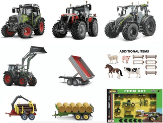 Loisirs - Jouets - Jeu de tracteur agricole Fendt mini work machine (12x)