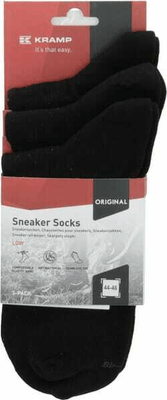 Vêtements et protections - Vêtement  - Chaussettes de sport basses noires 43-46, 3 paires