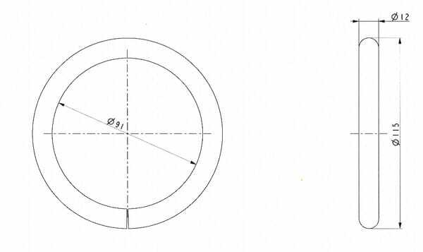 Pièces agricoles - Travail du sol - Bague de soudure 12x91 mm