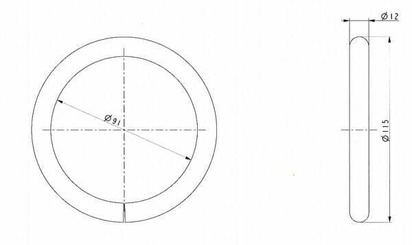 Pièces agricoles - Travail du sol - Bague de soudure 12x91 mm