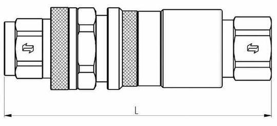 Pièces agricoles - Hydraulique - Coupleur face plane mâle 1"BSP