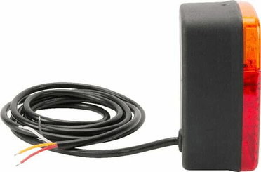Pièces agricoles - Eclairage - Feu arrière multifonction LED carré, 12-24V, 121x101x56mm, Kramp