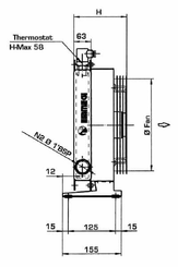 Pièces agricoles - Hydraulique - Refroidisseur d'huile (12 V) 38-50'C 2020K-12-2-01