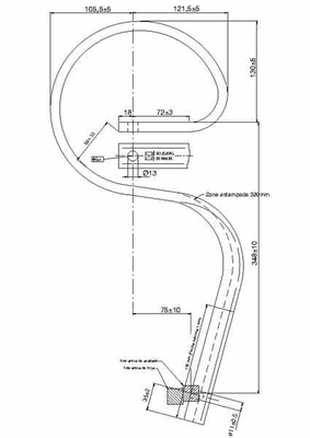 Pièces agricoles - Travail du sol - Dent à ressort 45x12x478mm sans pointe
