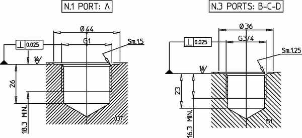 Pièces agricoles - Hydraulique - Bloc de retour 3x3/4" 1x1"