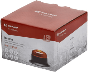 Pièces agricoles - Eclairage - Gyrophare LED, profil bas, 15W, 12-24V, orange, à visser, Ø 86mm x67mm
