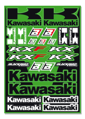 Pièces Quad & Motos - Equipement véhicule - Planche de stickers BLACKBIRD Kawasaki