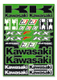 Planche de stickers BLACKBIRD Kawasaki