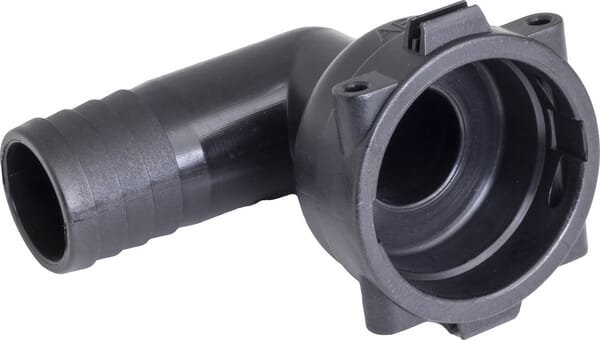 Pièces agricoles - Pièce Pulvérisateur - Raccord à fourche, femelle 90° AF4, embout de tuyau 25 mm