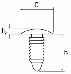 Pièces agricoles - Fasteners - Goujon de pression 4x16mm