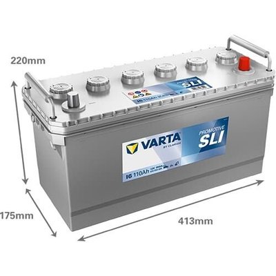 Pièces agricoles - Eclairage - Battery 12V 110Ah 850A I6 VARTA Promotive SLI
